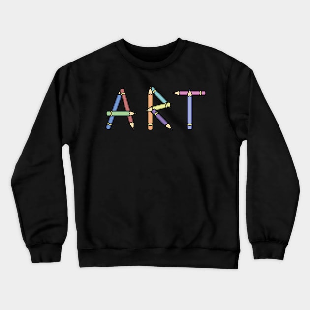 Pencils pattern Crewneck Sweatshirt by laura-nagel